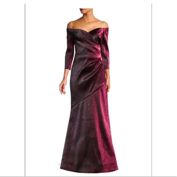 Theia Dresses Theia Offtheshoulder Shimmer Gown Poshmark